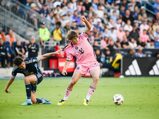 Benjamin Cremaschi in action for Inter Miami during a June 2024 MLS encounter