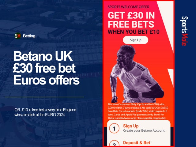 Betano Euro offers - Get £30 in free bets | Matchday 2