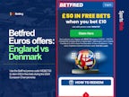 Betfred Euro Offer: Get £50 on England vs Denmark