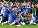 Chelsea celebrate winning the 2012 Champions League final.