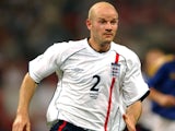 Danny Mills in action for England on June 2, 2002