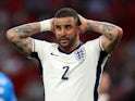 England's Kyle Walker reacts on June 7, 2024