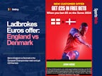 Ladbrokes Euro offers - Bet £5 get £25 in free bets on England vs Denmark