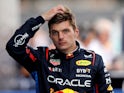 Red Bull's Max Verstappen reacts after finishing second in qualifying on June 22, 2024