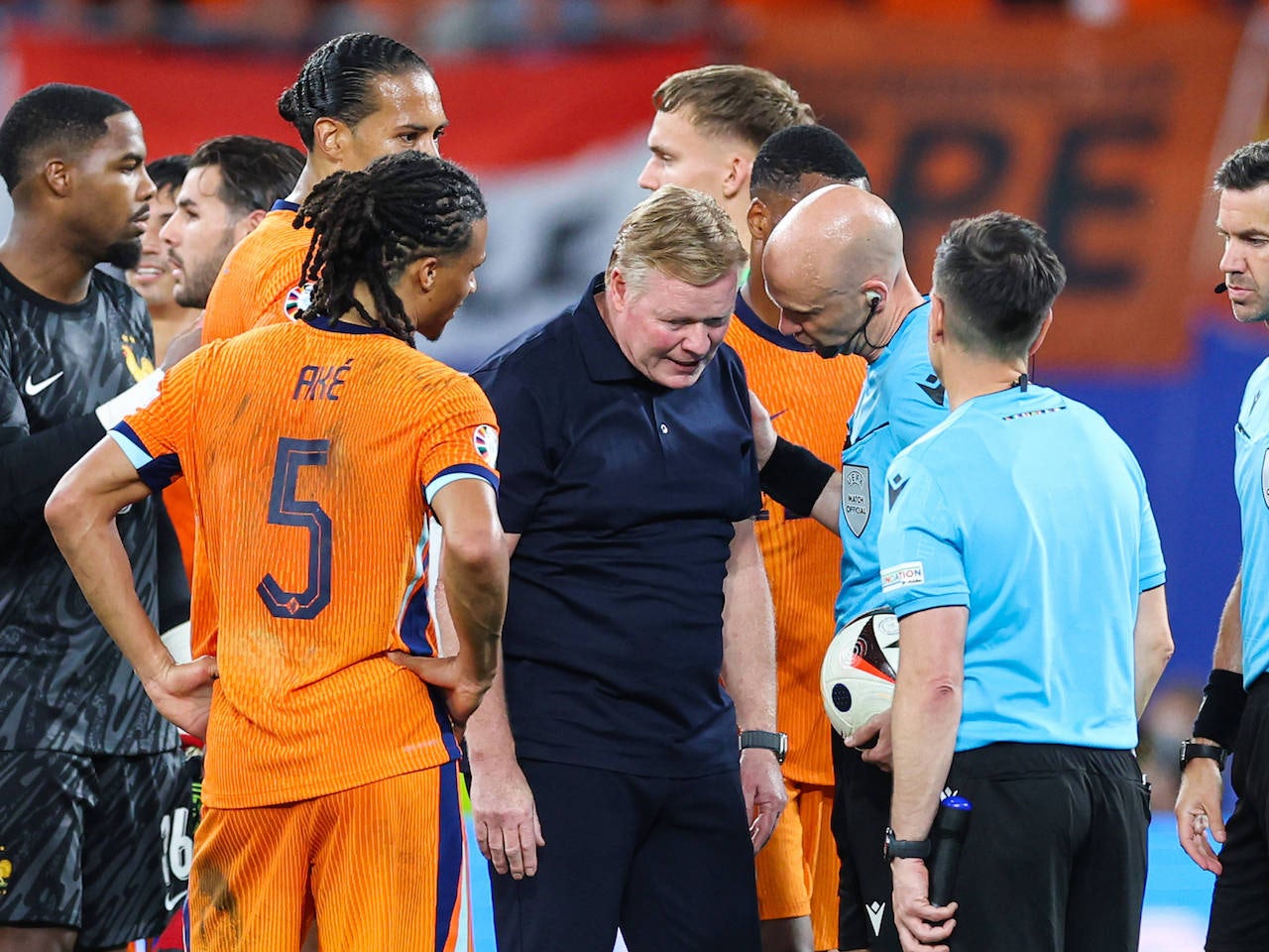 Netherlands boss Ronald Koeman fumes at controversial call against France