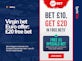 Virgin Bet Euro Offers - Get £20 in free bets on England vs Denmark