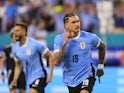  Darwin Nunez celebrates scoring for Uruguay at the Copa America on June 24, 2024