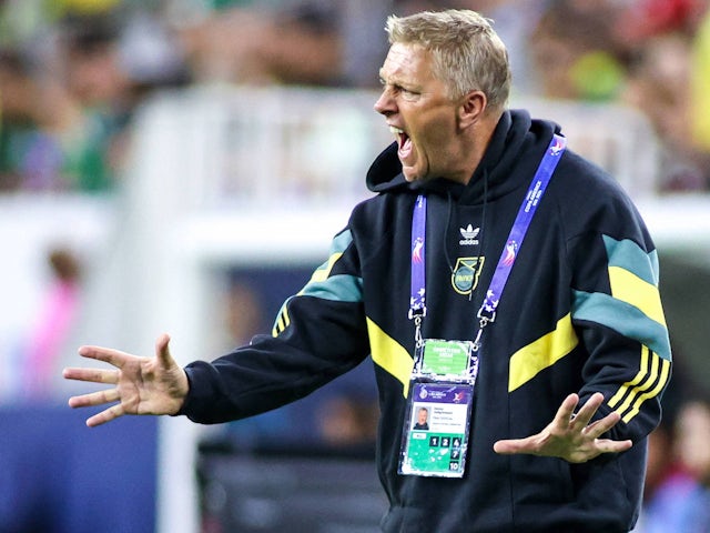 Jamaica coach Heimir Hallgrimsson during their opening match at the 2024 Copa America