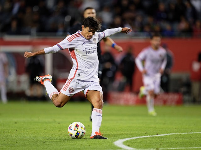 Ramiro Enrique fires a shot for Orlando City In June 2024