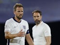 England's Harry Kane and manager Gareth Southgate after the match on June 25, 2024