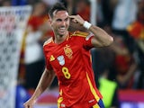 Spain's Fabian Ruiz celebrates scoring against Georgia on June 30, 2024