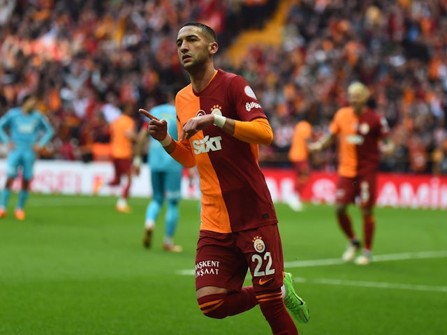 Hakim Ziyech of Galatasaray during the Turkish Super League match between Galatasaray and Sivasspor on June 28, 2024