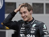 Mercedes driver George Russell after winning Austrian Grand Prix on June 30, 2024.