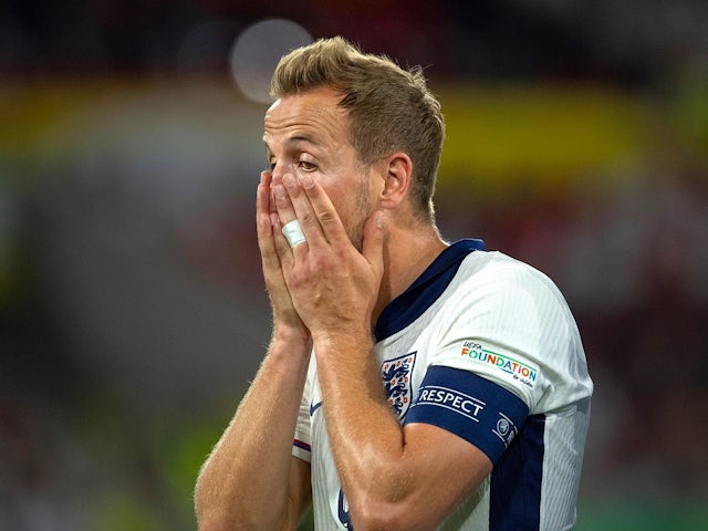 England's Harry Kane reacts on June 25, 2024 [IMAGO]