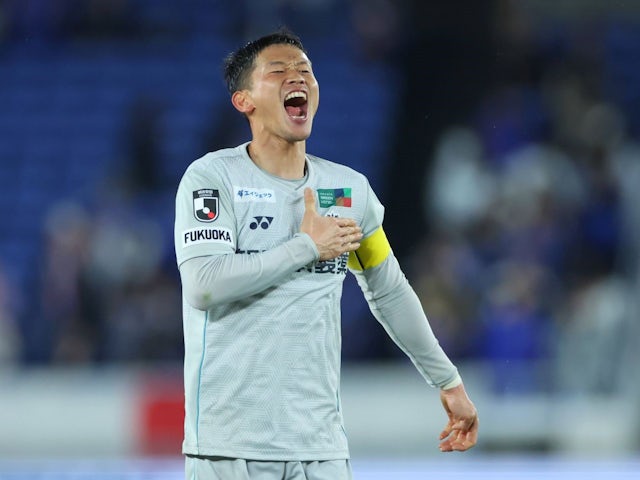 Tatsuki Nara (Avispa) - Football / Soccer : 2024 J1 League match between Yokohama F. Marinos - Avispa Fukuoka at Nissan Stadium, Kanagawa, Japan - MARCH 1, 2024 [IMAGO]