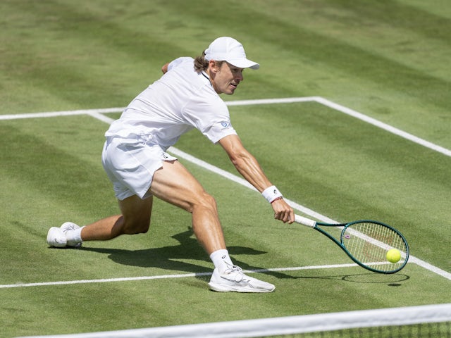 Alex de Minaur at Wimbledon on July 4, 2024