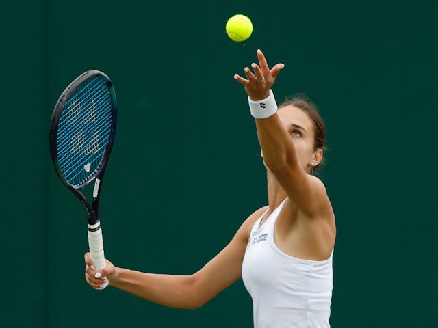 Anca Todoni in action at Wimbledon on July 1, 2024