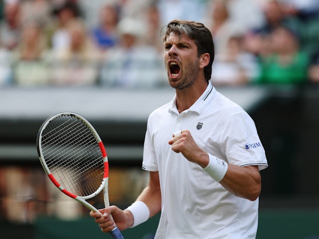 Cameron Norrie reacts at Wimbledon on July 4, 2024