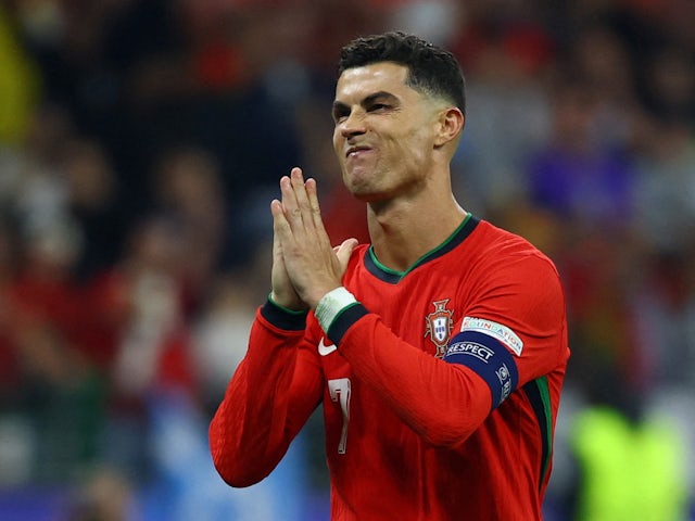 Cristiano Ronaldo của Bồ Đào Nha phản ứng vào ngày 1 tháng 7 năm 2024