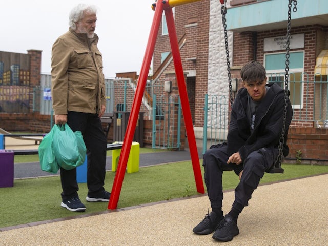 Stu and Mason on Coronation Street on July 22, 2024