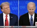Donald Trump and Joe Biden in the CNN Presidential Debate on June 27, 2024