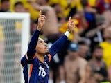 Netherlands' Donyell Malen celebrates scoring their second goal on July 2, 2024