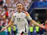Germany's Florian Wirtz celebrates scoring their first goal on July 5, 2024