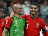 Portugal's Cristiano Ronaldo and Pepe pictured on July 1, 2024