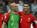 Portugal's Cristiano Ronaldo and Pepe pictured on July 1, 2024