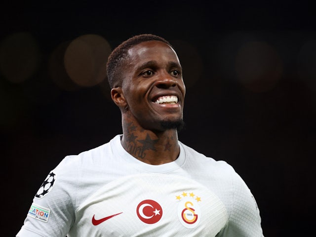 Wilfried Zaha in action for Galatasaray in October 2023.