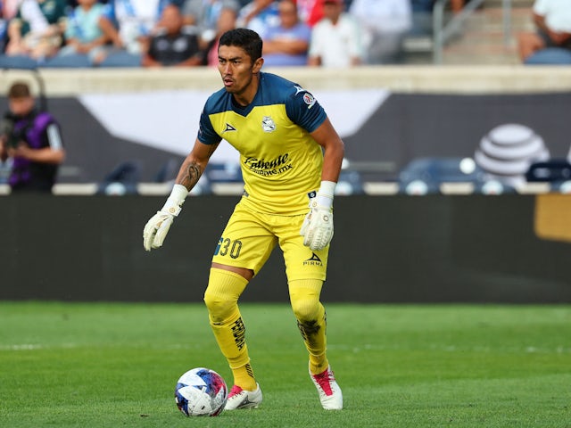 Puebla goalkeeper Jesus Rodriguez