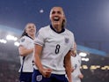 England's Georgia Stanway celebrates scoring their second goal on July 12, 2024