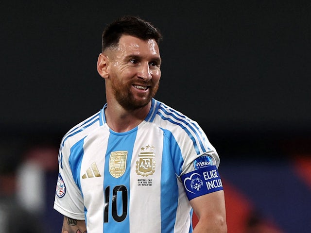 Lionel Messi in action for Argentina in June 2024.