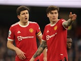 Manchester United's Harry Maguire and Victor Lindelof on March 6, 2022