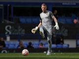 Wolverhampton Wanderers' Dan Bentley during the warm up before the match on July 12, 2024