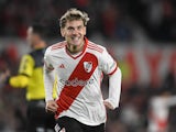 Facundo Collidio celebrates a goal for River Plate