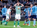 Aaron Greene of Shamrock Rovers looks dejected during the UEFA Conference League match between Djurgarden and Shamrock Rovers on  in Stockholm, November 3, 2022 [on July 20, 2024]