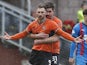 Louis Moult of Dundee United celebrates on March 23, 2024