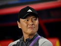 Japan's Under-23 head coach Go Oiwa before the match on October 7, 2023