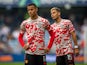 Manchester United forward Mason Greenwood (11), Manchester United midfielder Andreas Pereira (15) warming up before the Pre-Season Friendly  on July 18, 2024