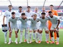 The United States starting eleven pose for a photo prior to a match on June 12, 2024