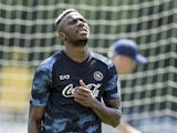 Napoli's Nigerian forward Victor Osimhen during SSC Napoli's 2024-25 preseason training camp on July 18, 2024