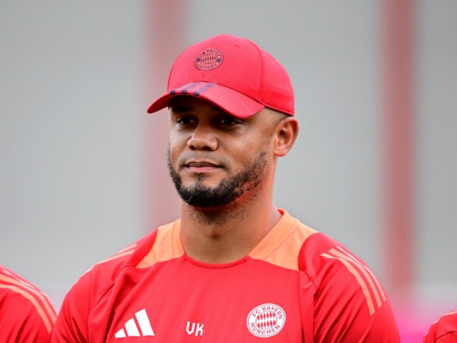 Bayern Munich coach Vincent Kompany during training on July 17, 2024