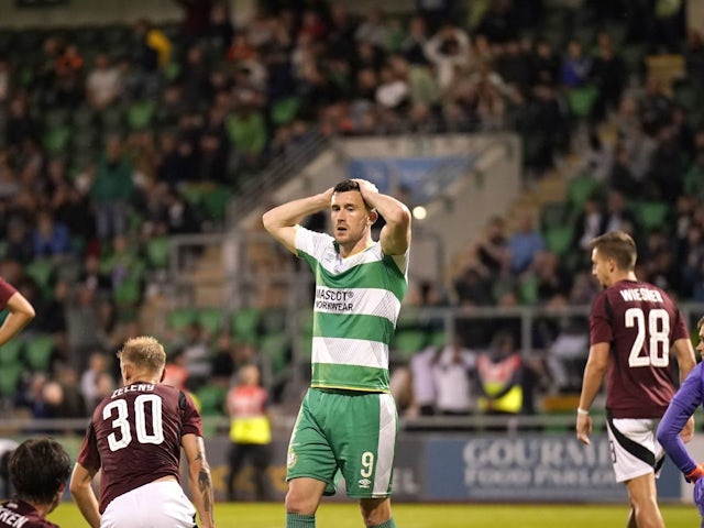 Shamrock Rovers Aaron Greene reacts to a missed chance during the second qualifying round first leg match at Tallaght Stadium, Dublin, against Sparta Prague - 23/07/2024  [on July 28, 2024]