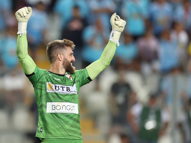 Always Ready goalkeeper Alain Baroja celebrates on July 2, 2024