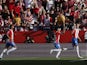 Girona forward Artem Dovbyk scores against Barcelona in May 2024.