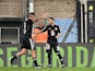 Gonzalo Bravo of Deportivo Riestra celebrates on July 23, 2024