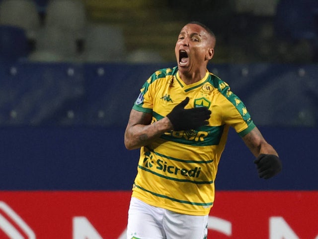 Deyverson of Cuiaba celebrates a goal on July 18, 2024