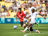 Men Group C football match between Egypt and Dominican Republic at La Beaujoire Stadium in Nantes on July 25, 2024