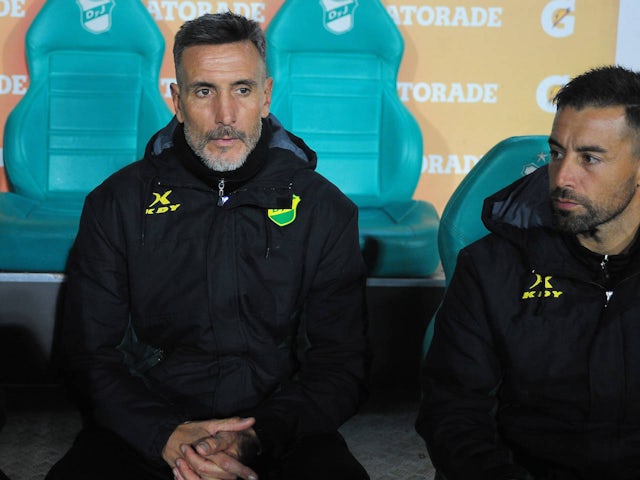 Defensa y Justicia manager Francisco Meneghini on May 18, 2024